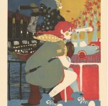 Konomi Honda. Morning and Night. 2010. Paper, woodblock print, 67x39