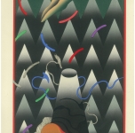 Akira Kurosaki. Lunar Eclipse. 1982. Paper, woodblock print, 36x25